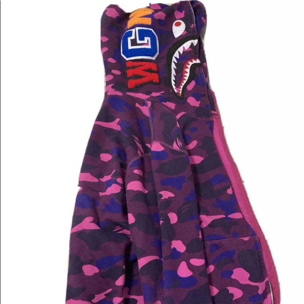 Purple bape jacket full zipup 100% authentic